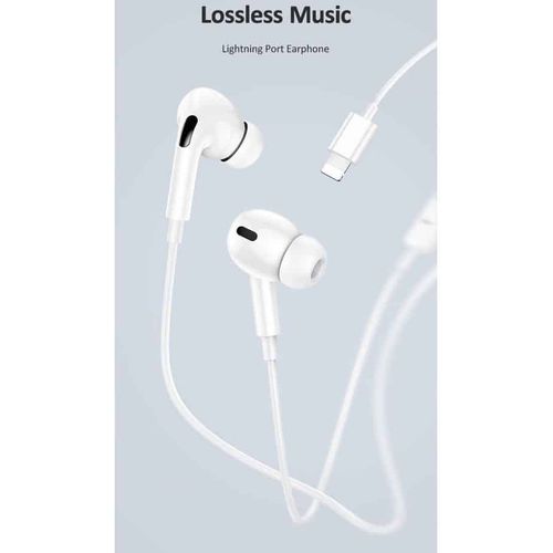 USAMS - Stereo slušalice EP-41 (US-SJ453) - In-ear, Lightning, s mikrofonom, 1,2 m - Bijele slika 3