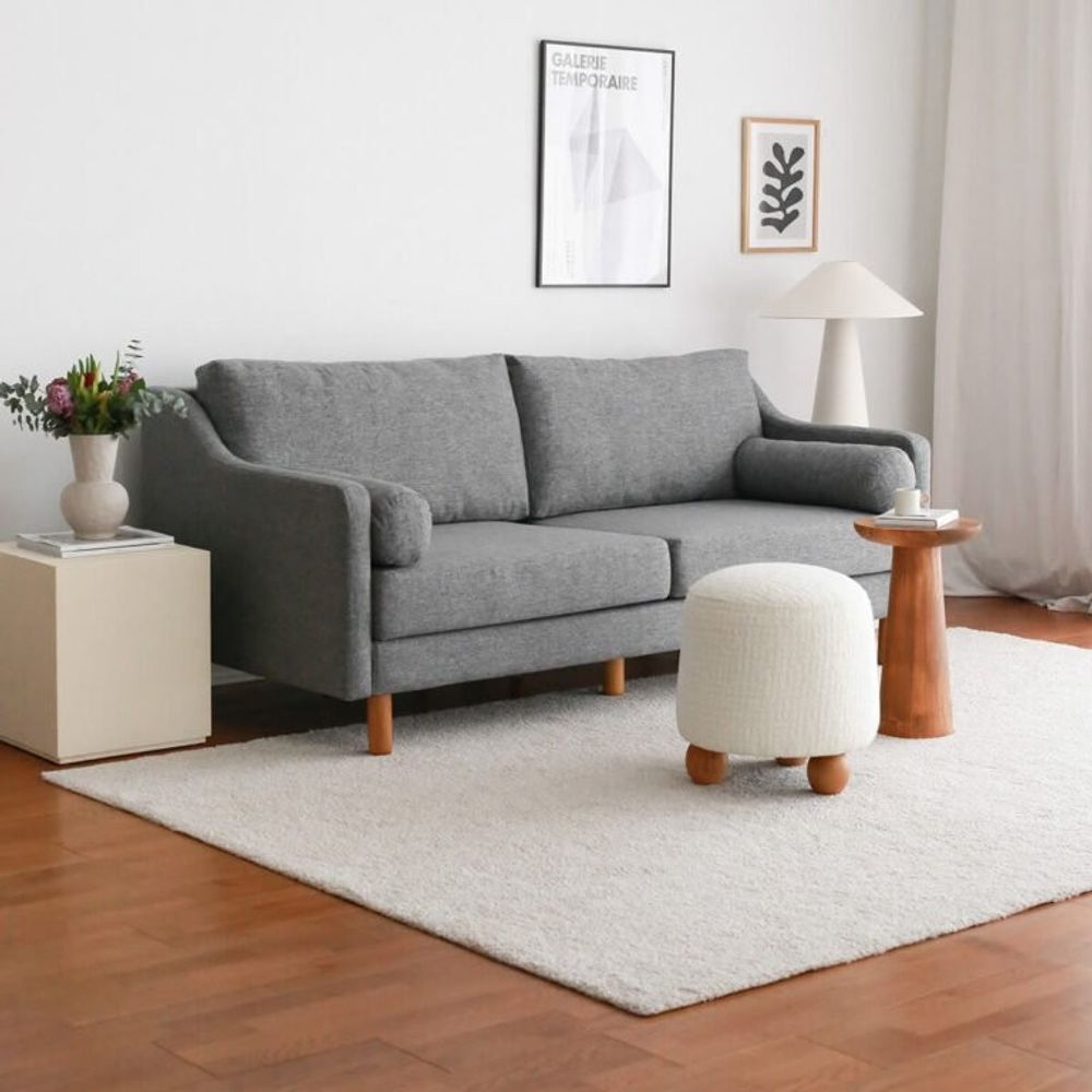Nordi 3 Seater Wood - Siva Trosjed slika 2