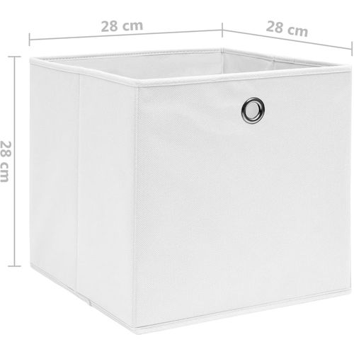 Kutije za pohranu od netkane tkanine 4 kom 28x28x28 cm bijele slika 9