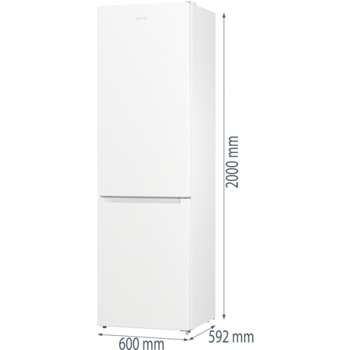 Gorenje NRK6202EW4 Kombinovani frižider, NoFrost, Visina 200 cm, Širina 60 cm, Bela boja slika 8