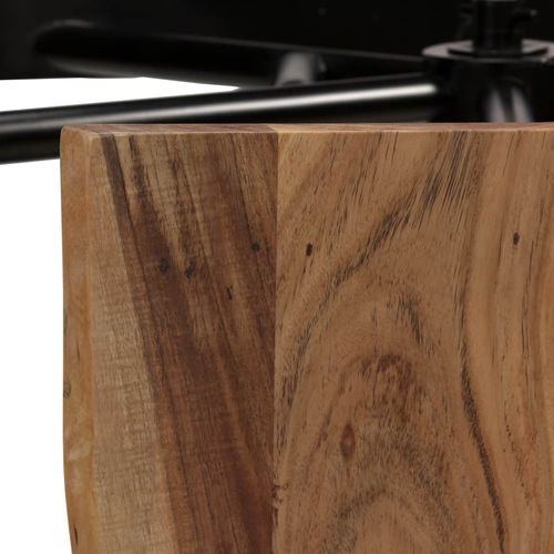 Barski stol s klupama od masivnog bagremovog drva 120x50x107 cm slika 6