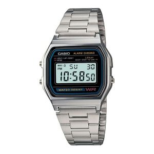 Uniseks satovi Casio A158WA-1 Crna Srebrna (Ø 33 mm)