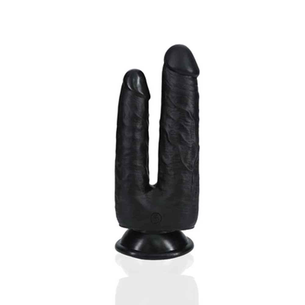 RealRock by Shots Double Trouble Dildo 5/6 - 12,7/15,2 cm - crni slika 1