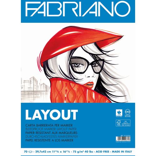 Blok FABRIANO Layout Za Marker A3 70L 75Gr 19100506 slika 1