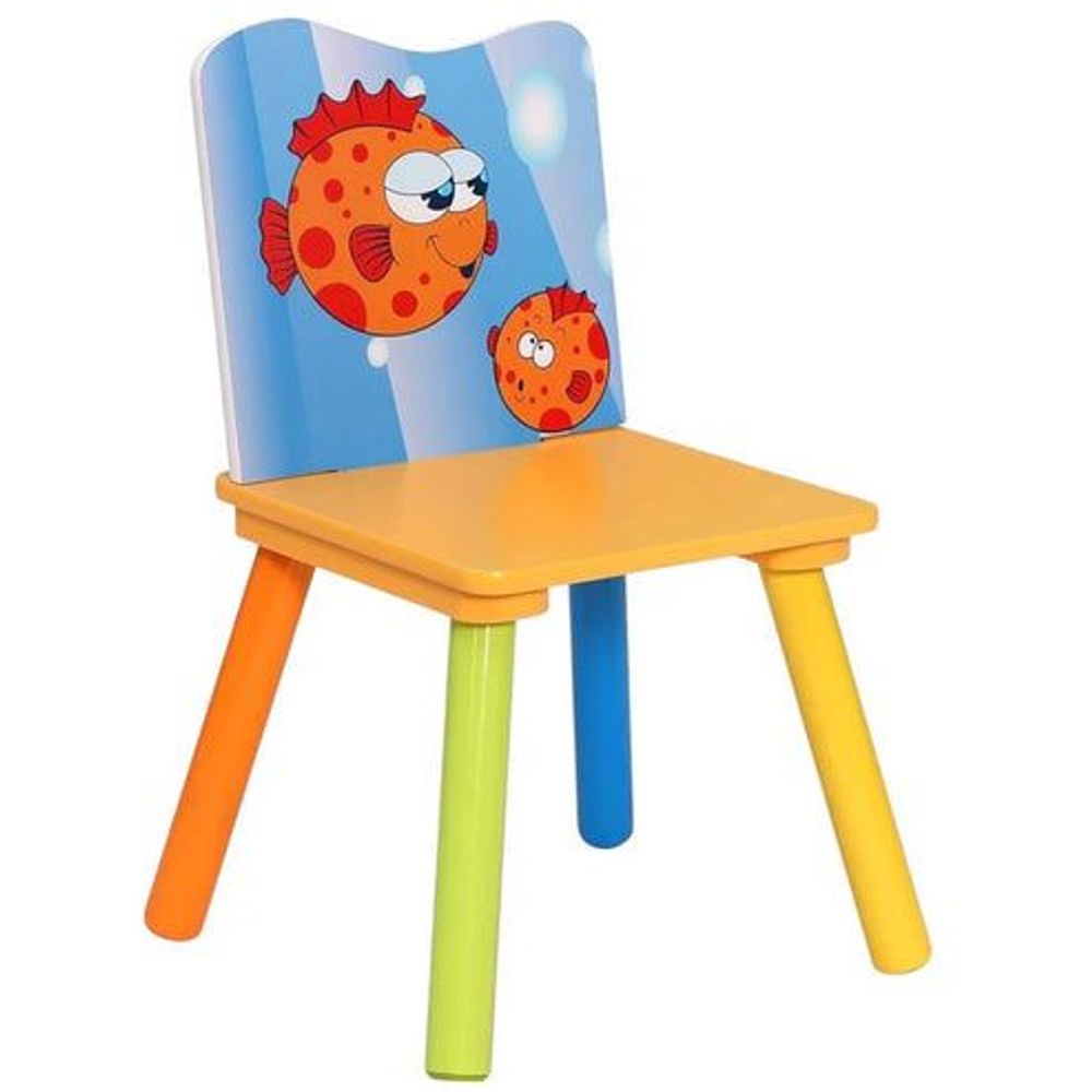 Kinder Home Dječiji drveni sto sa dvije stolice Sea Adventure slika 5