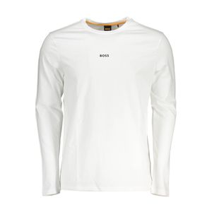 HUGO BOSS MEN'S LONG SLEEVED T-SHIRT WHITE