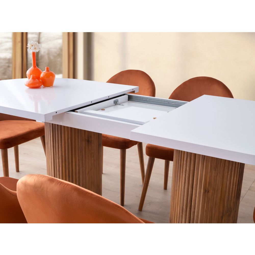 Gusto - 2951 Bijeli Produživi Trpezarijski Sto slika 4