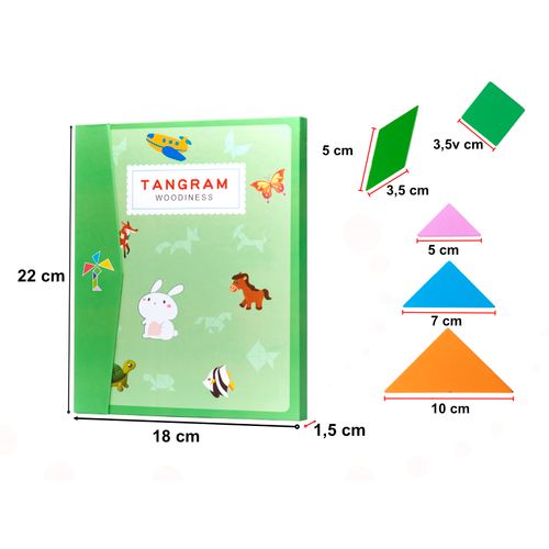 Montessori magnetna knjiga puzzle 3D tangram blokovi slika 3