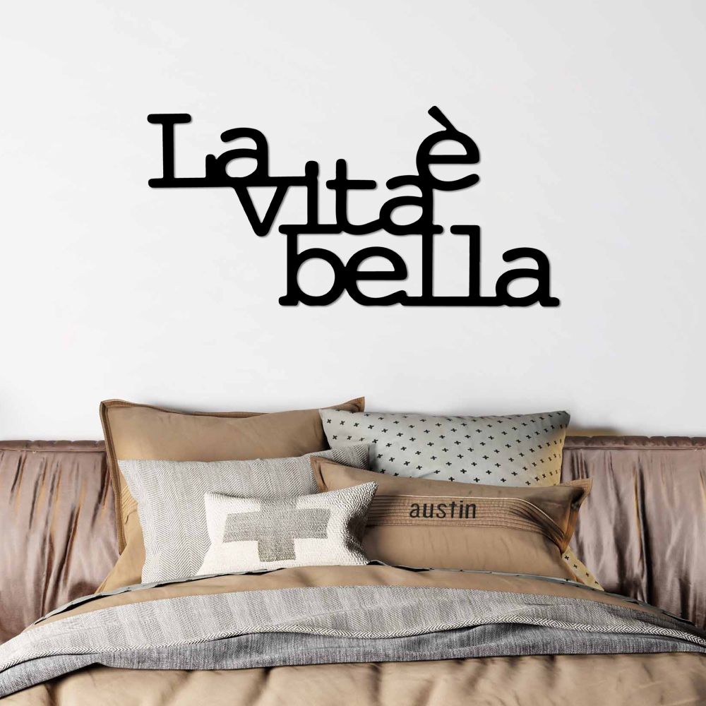 Decorative metal wall accessory Vita E Bella 1, colour: black slika 3