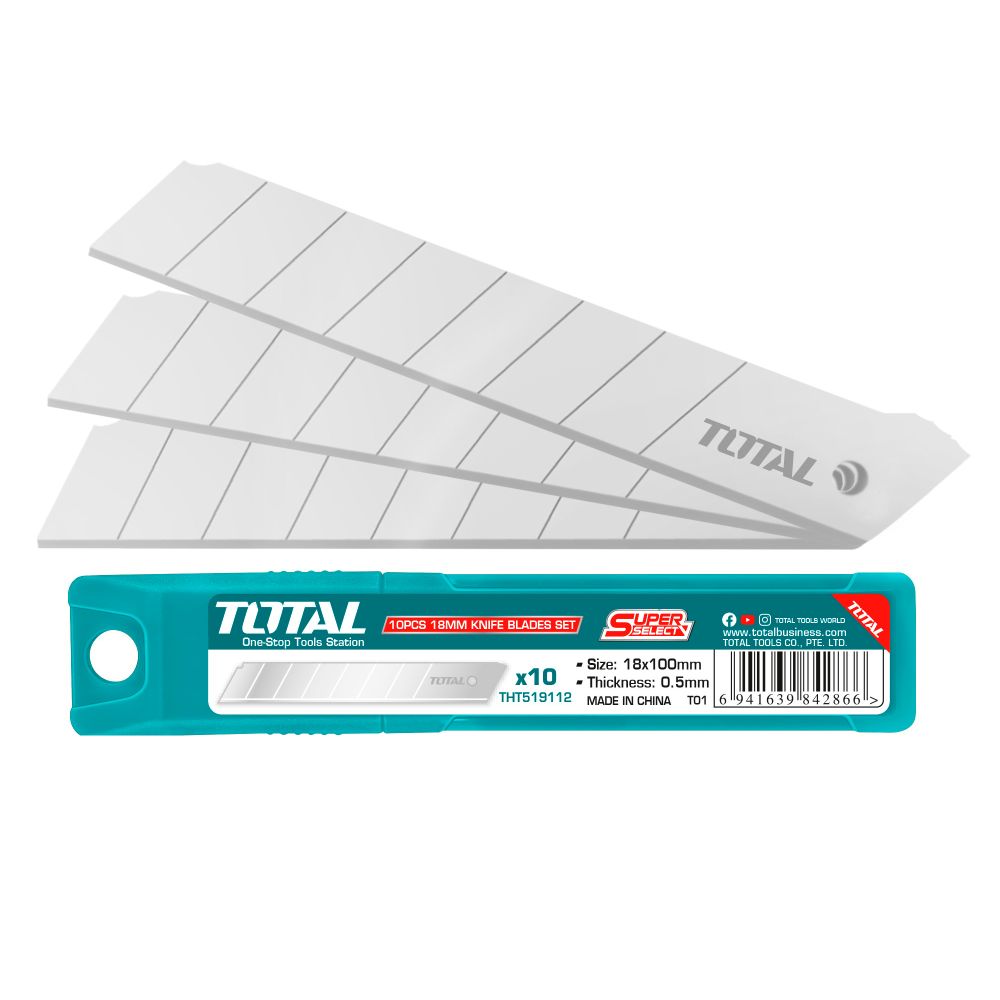 TOTAL 10-dijelni set noževa za skalpel 18x100mm (THT519112) slika 1