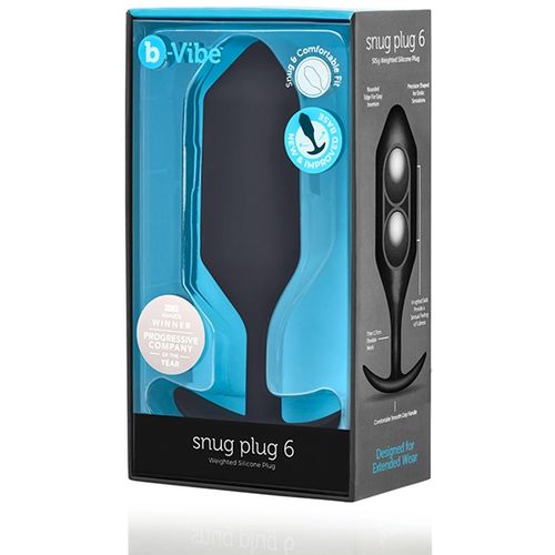 Analni čep B-Vibe - Snug Plug 6, crni slika 6