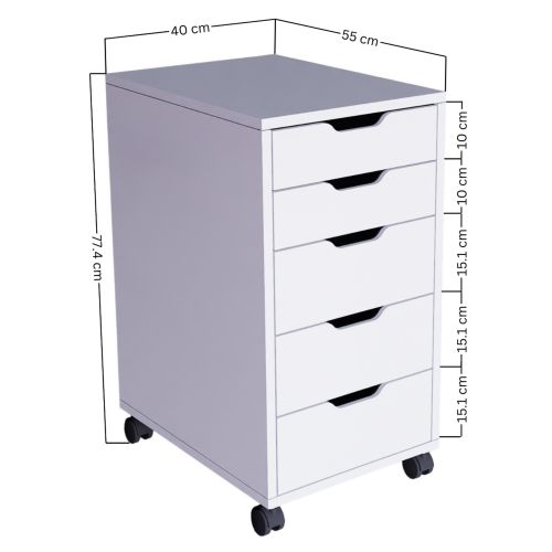 Duru 1600-48 White Dresser slika 6