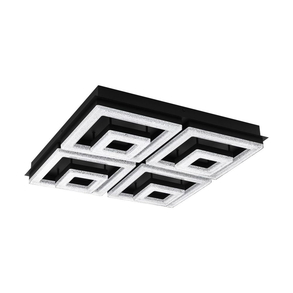 Eglo Fradelo 1 Zidna/Stropna LED Lampa - 12W, 1250lm, Crna/Čelik/Kristal slika 1