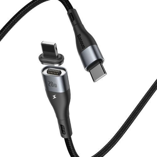 Baseus Zinc USB Type C - Lightning magnetski kabel Power Delivery 20 W 2 m crna slika 2