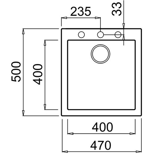 Sudoper SHR Quadra 102 Nero slika 2