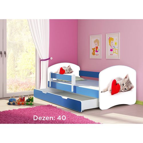 Deciji krevet ACMA II 180x80 F + dusek 6 cm BLUE40 slika 1