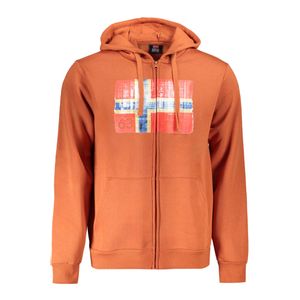 NORWAY 1963 MEN'S BROWN ZIP-UP SWEATSHIRT