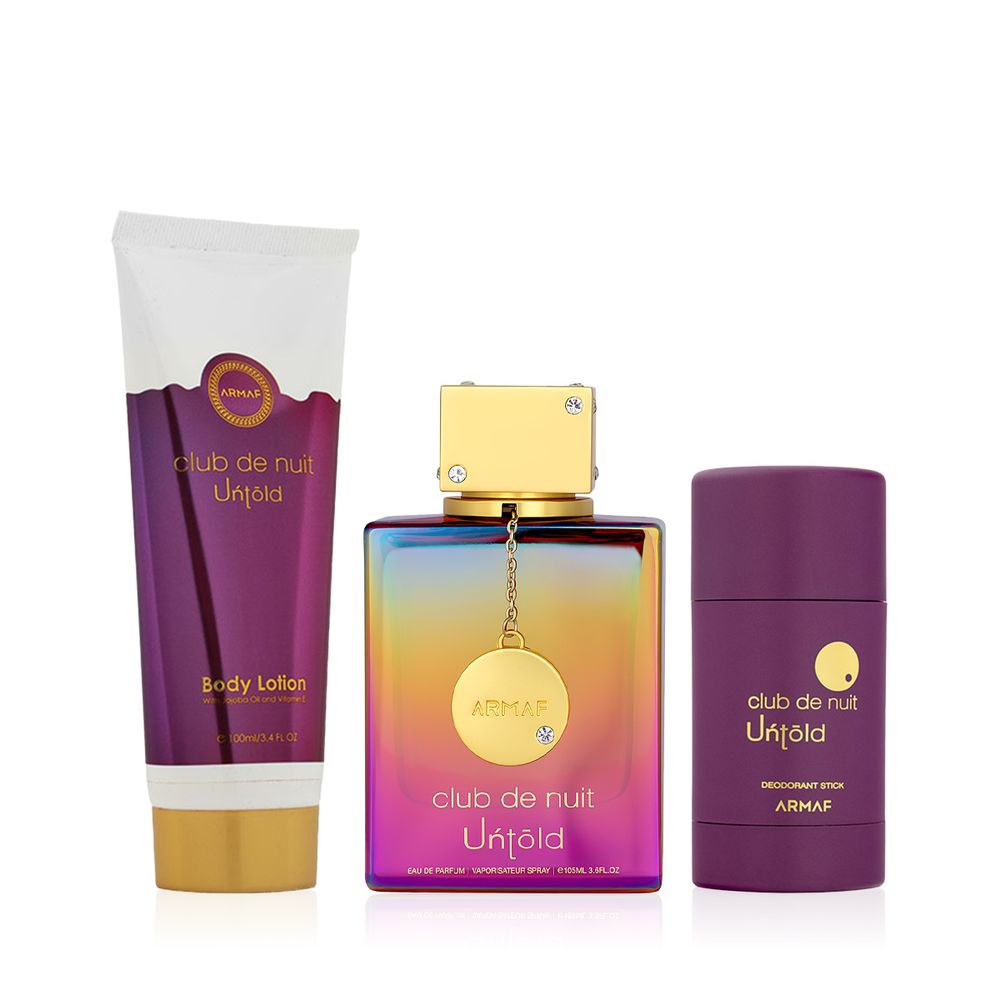 Armaf Club de Nuit Untold EDP 105 ml + DST 75 g + BL 100 ml (unisex) slika 1