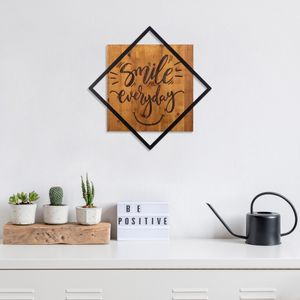 Smile Everday Walnut
Black Decorative Wooden Wall Accessory