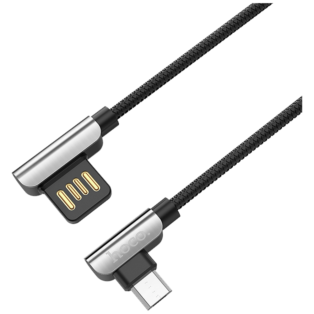 hoco. USB kabl za smartphone, micro USB, 1.2 met., 2.4 A, crna - U42 Exquisite steel, Micro USB, BK slika 3