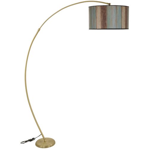 Mısra Eskitme Lambader Silindir Renkli Abajurlu Multicolor Floor Lamp slika 2