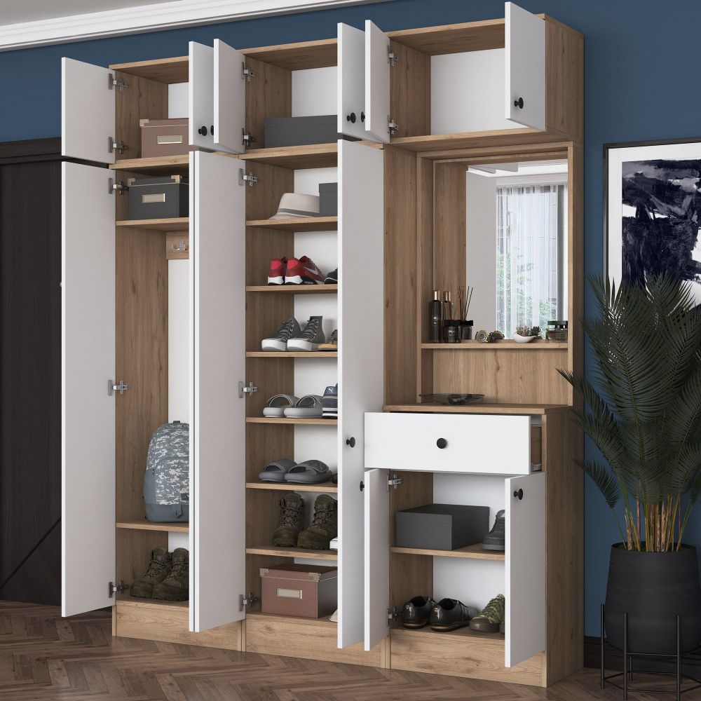 Hall Stand EA142 - 3451, boja / nijanse orah, bijela slika 4