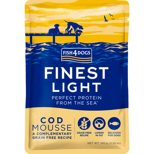 Fish4Dogs Light Cod Mousse - bakalar, 100 g  slika 1