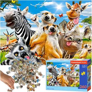 Castorland dječje puzzle 260kom - selfi afričkih životinja