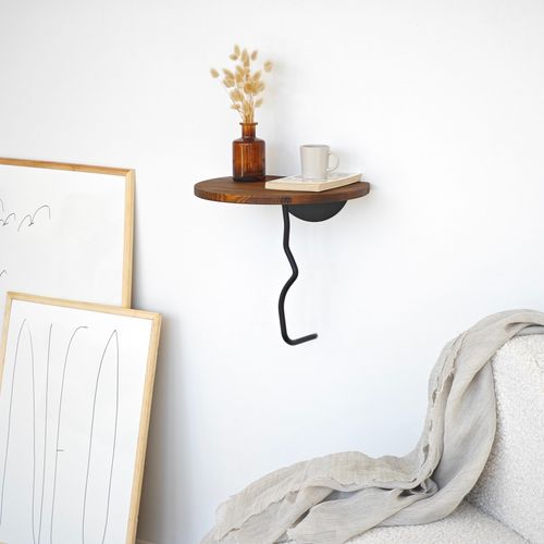 Leo - Chesnut, Black Chesnut
Black Wall Shelf slika 4