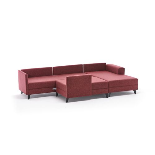 Atelier Del Sofa Kutna garnitura na razvlačenje, Bordo crvena, Efsun - Claret Red slika 2