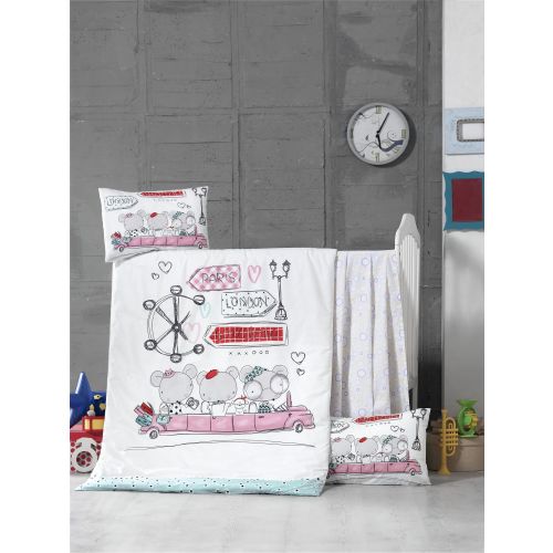 Colourful Cotton Komplet posteljine za bebe od ranforcea Journey slika 1