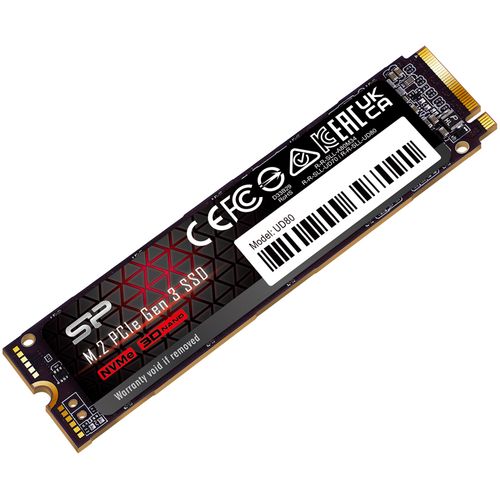 Silicon Power SP02KGBP34UD8005 M.2 NVMe 2TB SSD, UD80, PCIe Gen 3x4, 3D NAND, Read up to 3,400 MB/s, Write up to 3,000 MB/s (single sided), 2280 slika 3