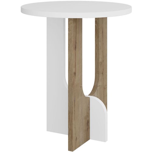 Woody Fashion Pomoćni stol, Bijela boja hrast, Luna - White, Oak slika 5