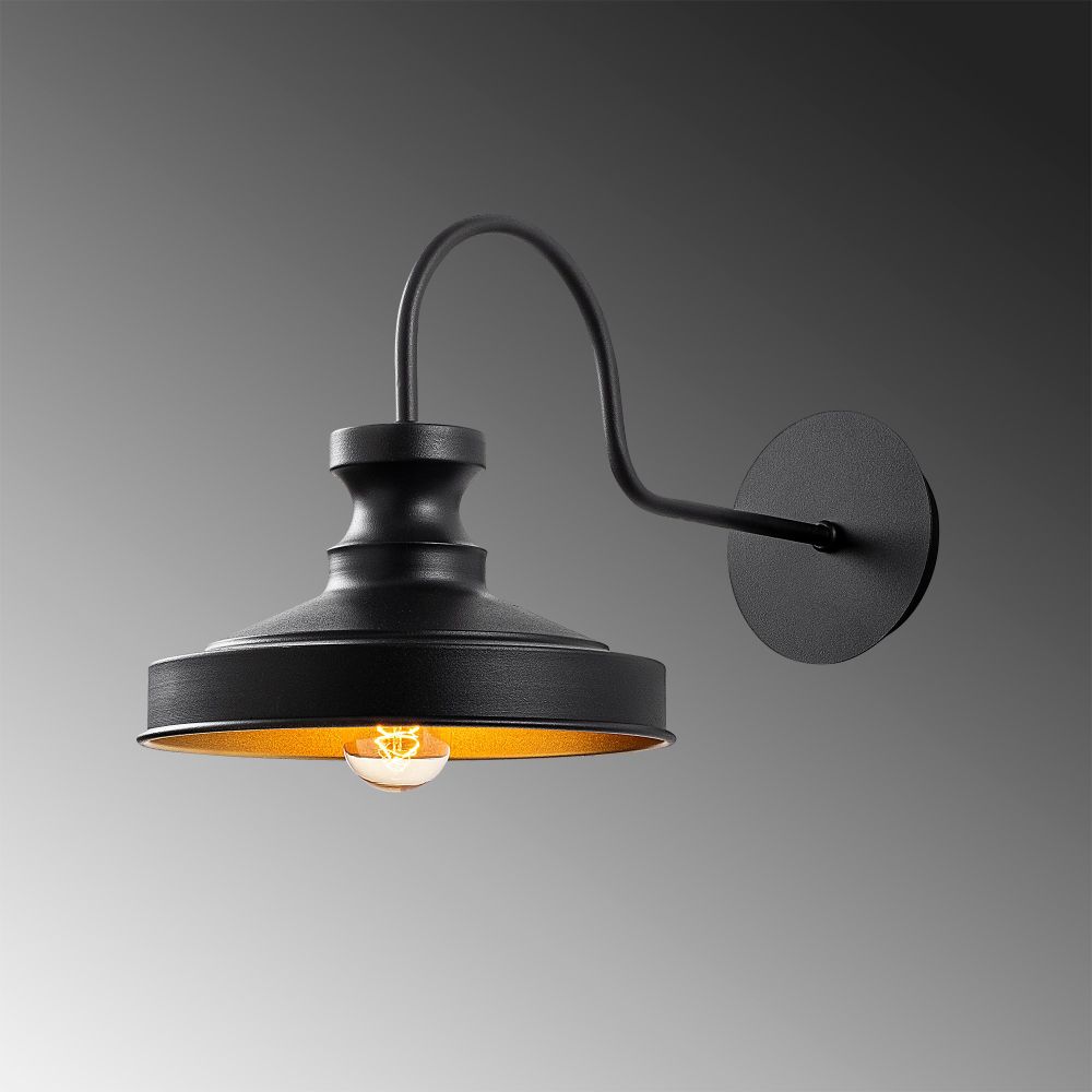 Berceste - 182BLACK-A Crna Zidna Lampa slika 4