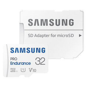 Samsung MB-MJ32KA/EU MicroSD 32GB, PRO Endurance, SDHC, UHS-I (SDR014) U1 V10 Class10, Read up to 100MB/s, Write up to 30MB/s, w/SD adapter