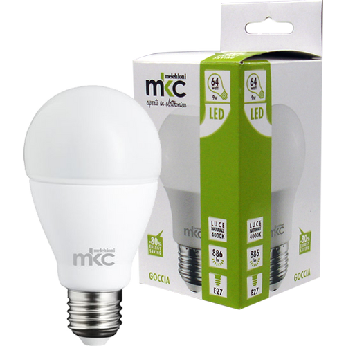 MKC Sijalica,LED 9W, E27, 220V AC,prirodno bijela svjetlost - LED GOCCIA A60 E27/9W-N BOX slika 1