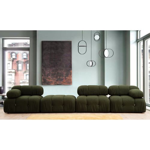 Atelier Del Sofa Kutna garnitura, zelena, Bubble Green L1-O1-1R-PUF slika 2