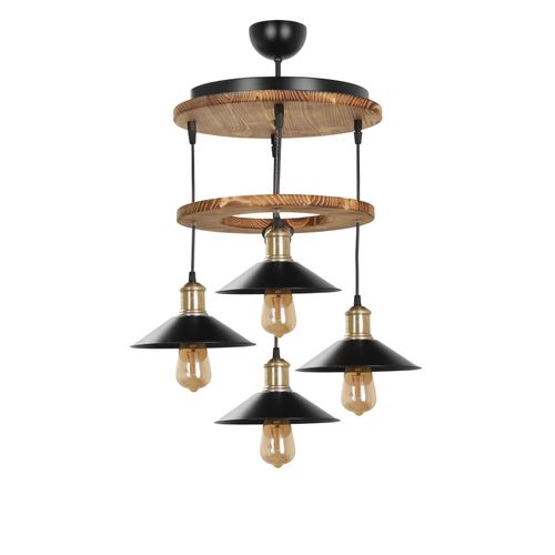 David 4 Lü Yanık Sıralı Metal Başlıklı Sarkıt V2 Brown
Black Chandelier slika 2