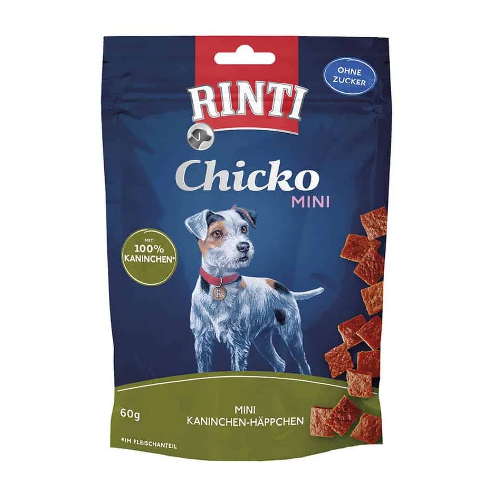 Rinti Chicko Mini – kockice mesa kunića 60g slika 1