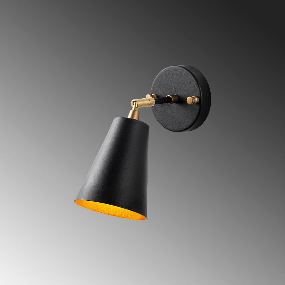 Zidna lampa Evander - 13191 u crno-zlatnoj boji slika 4