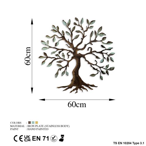 Wallity Tree - Dekorativni Metalni Zidni Ukras u Više Boja slika 7