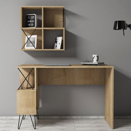 Extra 2 - Oak Oak
Black Study Desk & Bookshelf slika 3