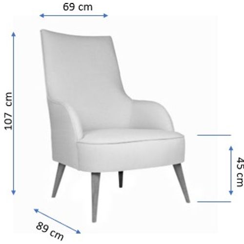 Folly Island - Grey Grey Wing Chair slika 8