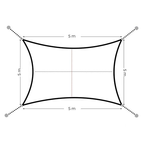 ModernHome suncobran jedro - bež - 5x5 m slika 6