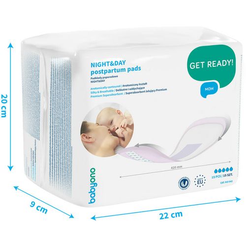 BabyOno Night&amp;Day postporođajni ulošci 15 komada slika 5