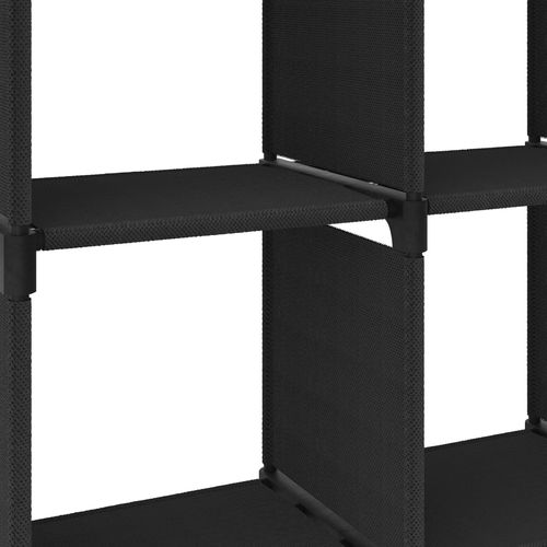 Police za izlaganje s 4 kocke od tkanine 69 x 30 x 72,5 cm crne slika 35