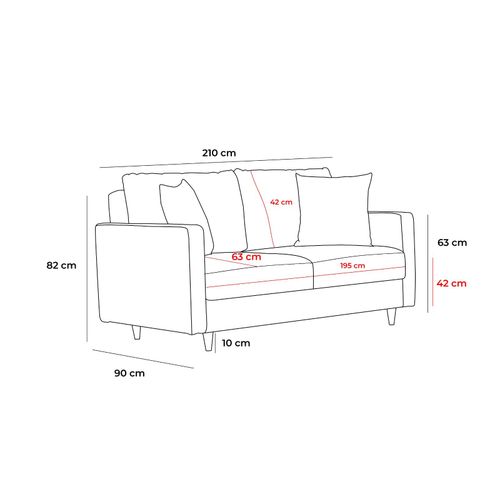 Atelier Del Sofa Trosjed na razvlačenje, Krem, Eva - Cream slika 9