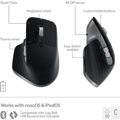 Logitech MX Master 3s Mouse for Mac Performance Wireless slika 2