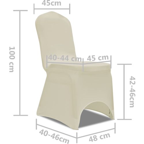 Rastezljiva presvlaka za stolicu, krem bijela, 50 kom slika 43