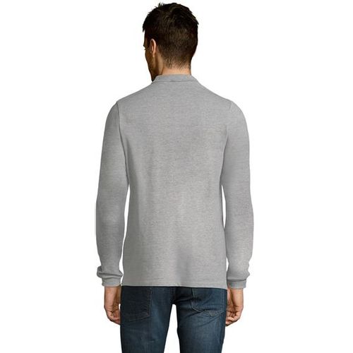 WINTER II muška polo majica sa dugim rukavima - Grey melange, L  slika 4